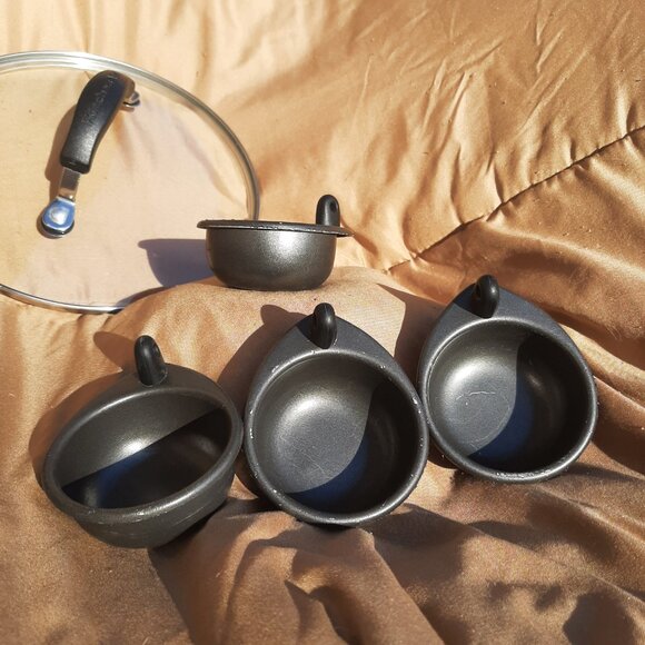 Egg Poaching Stainless Steel Pan Four Non-stick Cups Stove Top Kitchen Aid - Picture 5 of 8